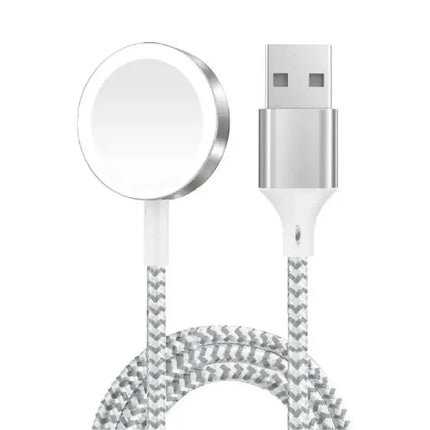 Green Lion Magnetic , Magnetic Braided Charging Cable 1.2M (USB-A Interface) for iWatch ,White