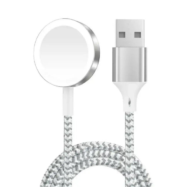 Green Lion Magnetic , Magnetic Braided Charging Cable 1.2M (USB-A Interface) for iWatch ,White