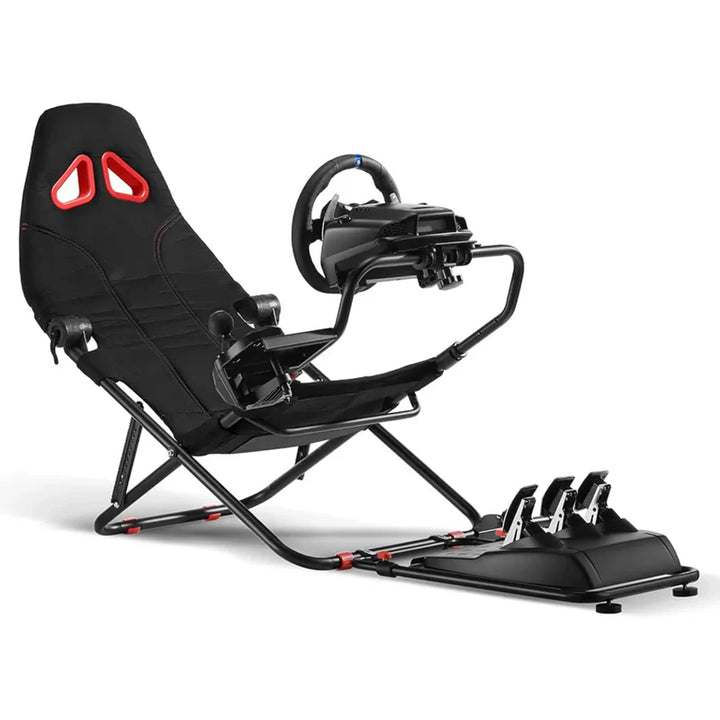 Foldable Racing Simulator Cockpit with Seat – Fits All Racing Wheels