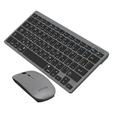 Porodo Wireless Super Slim and Portable Bluetooth Keyboard with Mouse (English / Arabic)