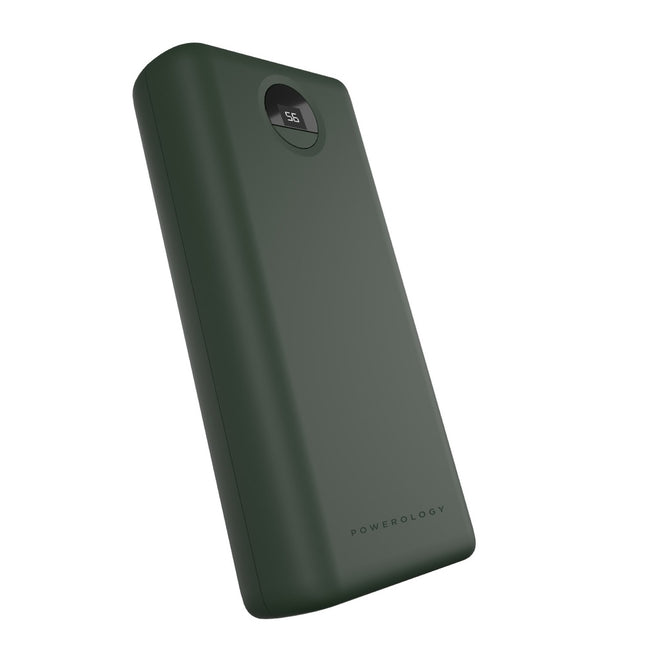 Powerology Portable Power Bank 30000mAh PD 45W Fast Charging GREEN