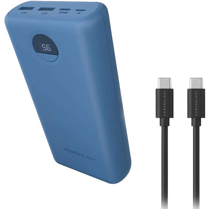 Powerology Portable Power Bank 30000mAh PD 45W Fast Charging BLUE