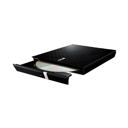 Asus External Slim DVD-RW - SDRW-08D2S-U - Black | 8X DVD Write Speed | Diamond Cut Design | Windows & Mac Compatible