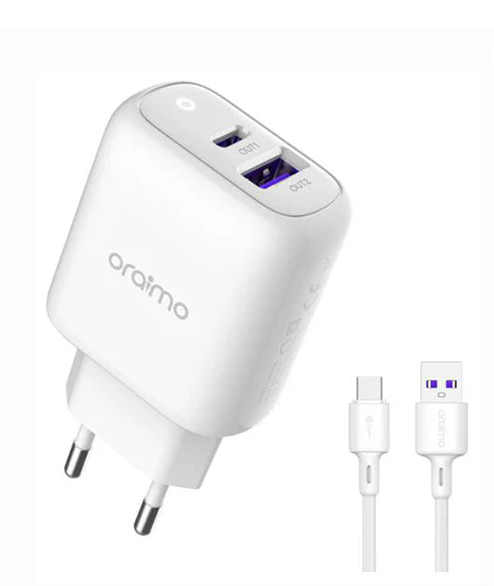 Oraimo Charger Powercube 2Pro OCW-E96D Fast Charging 5A Type-C - White