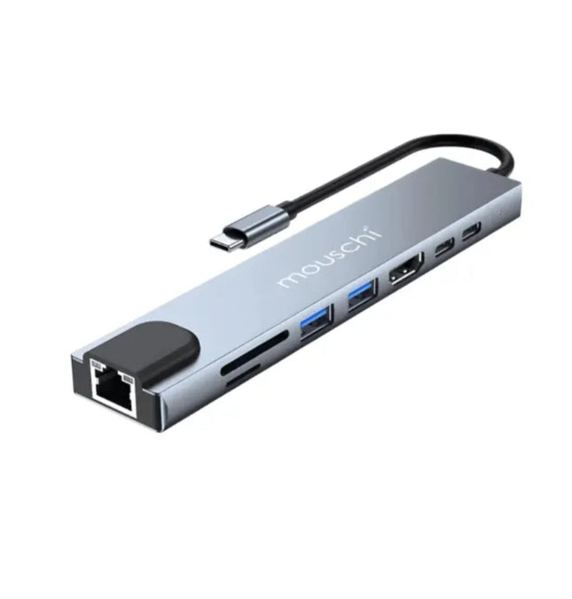 Mouschi USB-C Hub 8-in-1 Multiport Adapter