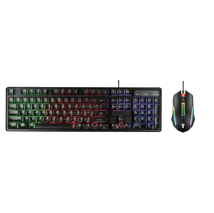 Mouschi Wired Gaming Combo 2 – 104-Key RGB Keyboard & Rainbow LED Gaming Mouse