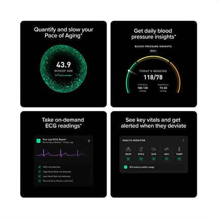 WHOOP MG Life Health & Fitness Tracker with 12-Month Membership