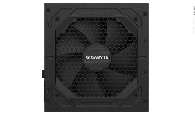 Gigabyte GP-P1000GM (80 Plus Gold 1000W, Modular, Smart Fan, Smart Power Protection, Power Supply)
