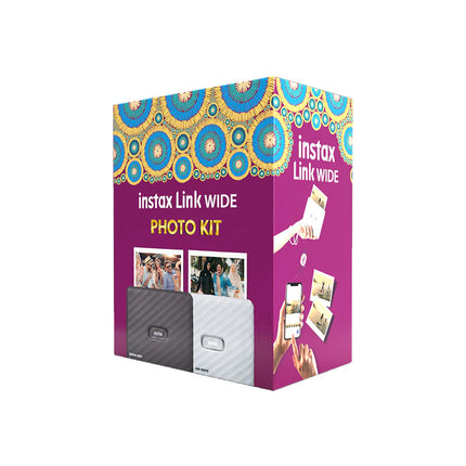 Fujifilm Instax Link Wide Smartphone Printer Photo Kit White