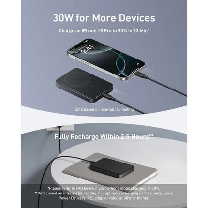 Anker   MagGo   Power   Bank   (10K,   Slim)   Black
