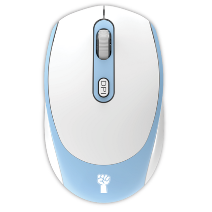 Mouschi Wireless M3 Mouse – Silent Clicks, 2.4GHz Wireless, Adjustable DPI, Blue , Brand New