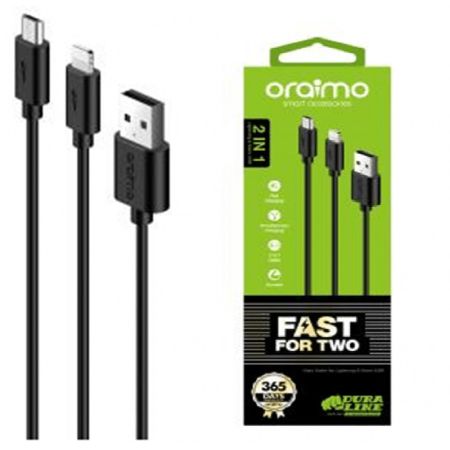 Oraimo 2in1 Micro USB + Type C OCD-T61