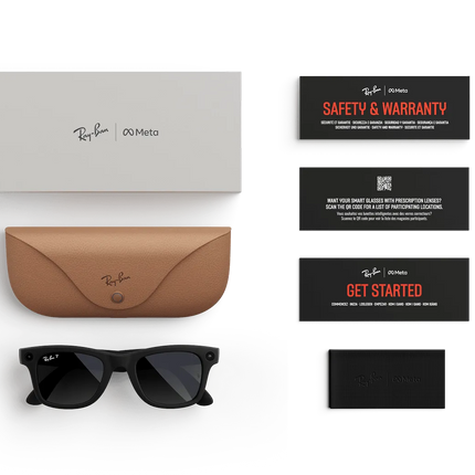 Meta Ray-Ban Wayfarer (Gen 1) Smart Glasses – Built-in Camera, Open-Ear Speakers & Meta AI, USED