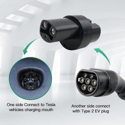 Type 2 to Tesla EV Charger Adapter