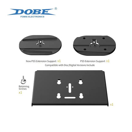Dobe - PS5 and New PS5 Slim Wall Mount, comes with Assembly Material Kit, TP5-3502 - BLACK