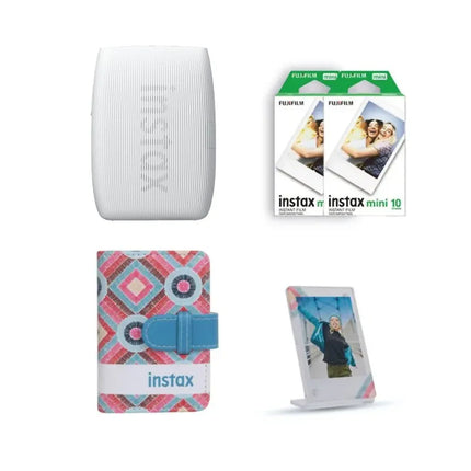Fujifilm Instax Mini Link 3 Smartphone Printer Bundle – White