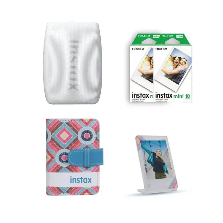 Fujifilm Instax Mini Link 3 Smartphone Printer Bundle – White