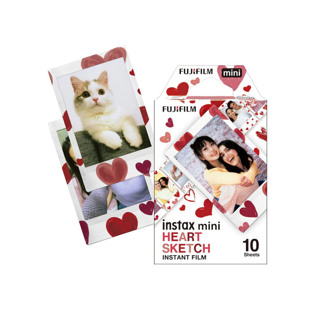 Fujifilm   Instax   Mini   Heart   Sketch   Film   -   (pack   of   10)