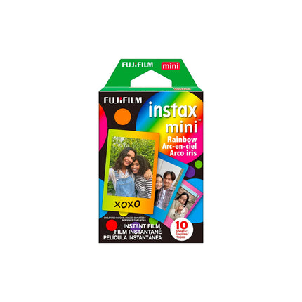 Fujifilm Instax Mini Rainbow Film – Colorful Frames, 10 Shots, 1 Pack