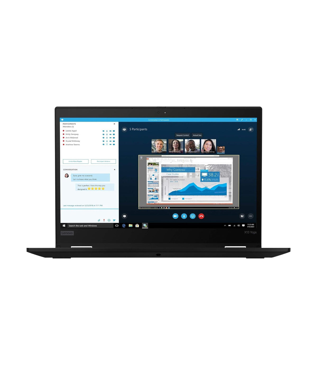 Lenovo ThinkPad X13 Yoga 2-in-1 Laptop – Core i7-10610U, 16GB RAM, 256GB NVMe SSD, 13.3″ Touchscreen, Open Box
