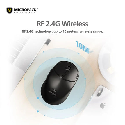 Micropack Mouse M-726W Speedy Clean Wireless Office Black