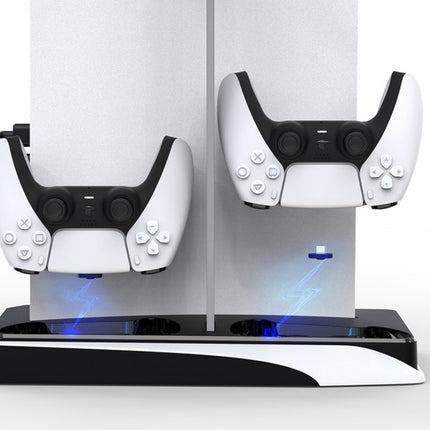 Porodo Gaming Multi-Function PS5 and Headphone Cooling and Charging Hub - Black/White