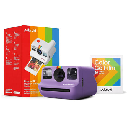 Polaroid   Go   Instant   Camera   Generation   2   -   Purple   +   Film   Bundle   (16   Photos   Included)