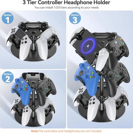 Oivo Universal Desk Stand For Controllers, Headset & Accessories - 3 Tiers