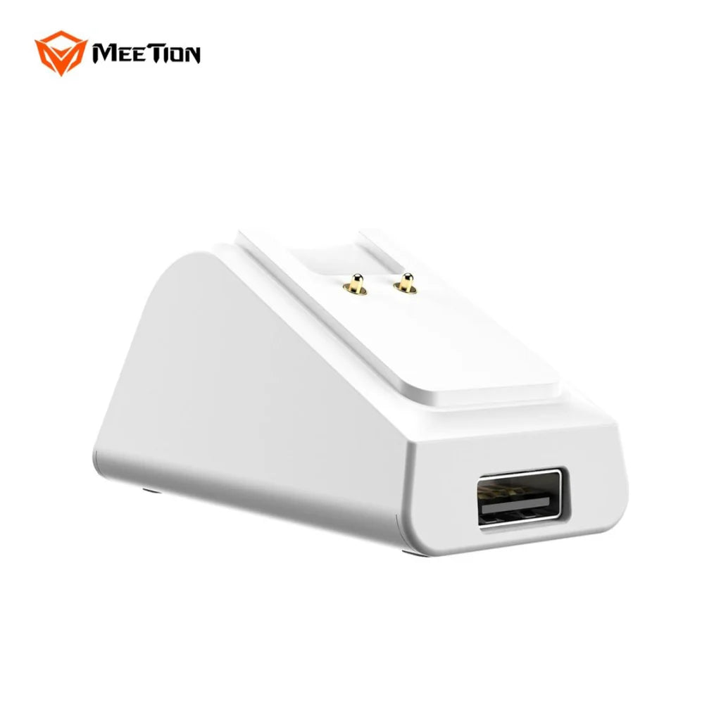 Meetion GW38 Wireless Tri-Mode Mouse with Magnetic Charging Dock White