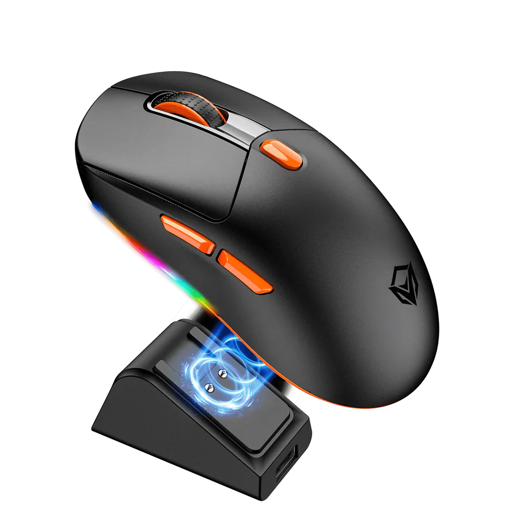Meetion GW38 Wireless Tri-Mode Mouse with Magnetic Charging Dock Black