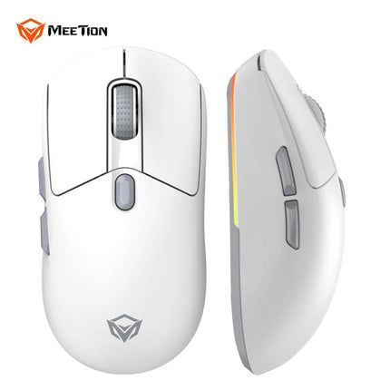 Meetion GW38 Wireless Tri-Mode Mouse with Magnetic Charging Dock White
