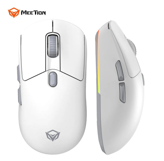 Meetion GW38 Wireless Tri-Mode Mouse with Magnetic Charging Dock White