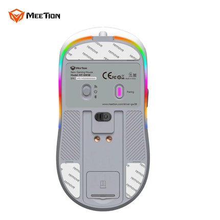 Meetion GW38 Wireless Tri-Mode Mouse with Magnetic Charging Dock White