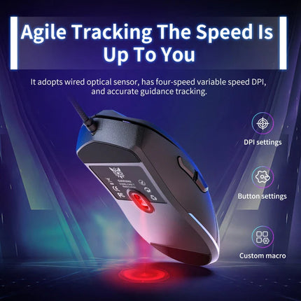 Onikuma CW917 RGB Wired Gaming Mouse