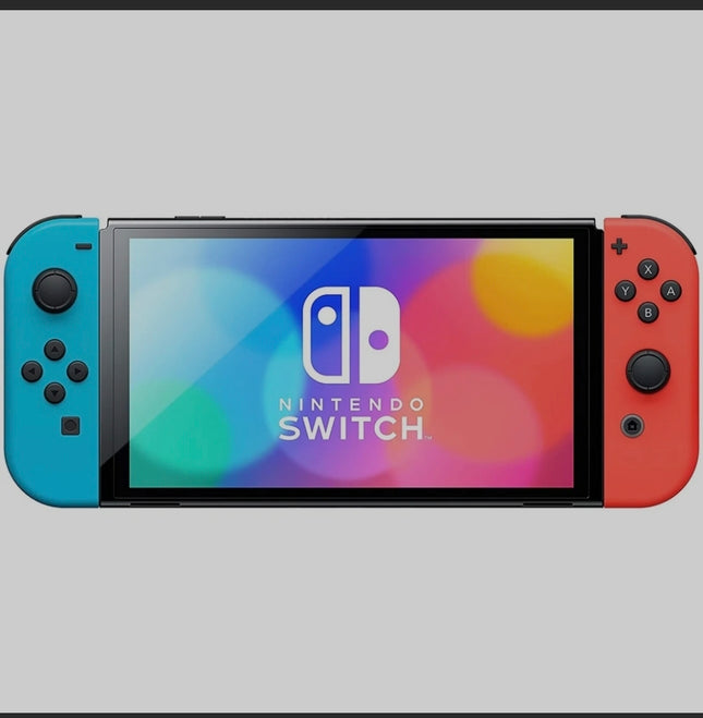 Nintendo Switch OLED Model Console - Neon Red & Neon Blue