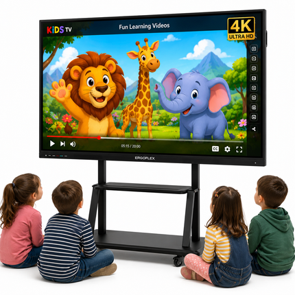 ERGOFLEX 75-Inch 4K UHD Interactive Smart Board | Android | 20-Point Multi-Touch
