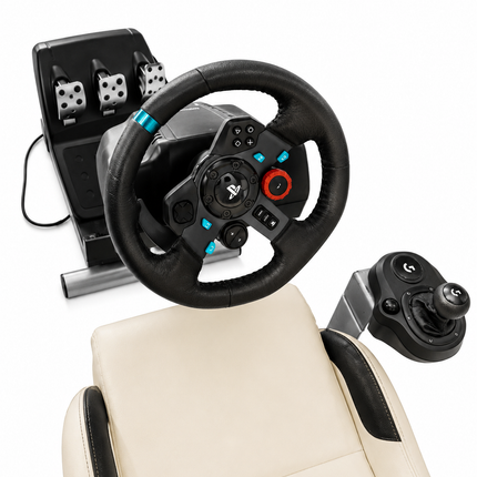 Playseat Racing Simulator Bundle – Logitech G29 Racing Wheel, 6-Speed Shifter & Racing Cockpit, Used