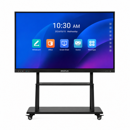 ERGOFLEX 75-Inch 4K UHD Interactive Smart Board | Android | 20-Point Multi-Touch