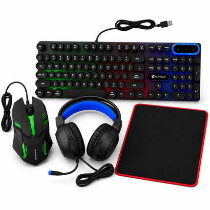 PANTSAN RGB Gaming Starter Kit – 4-Piece Gaming Set Black