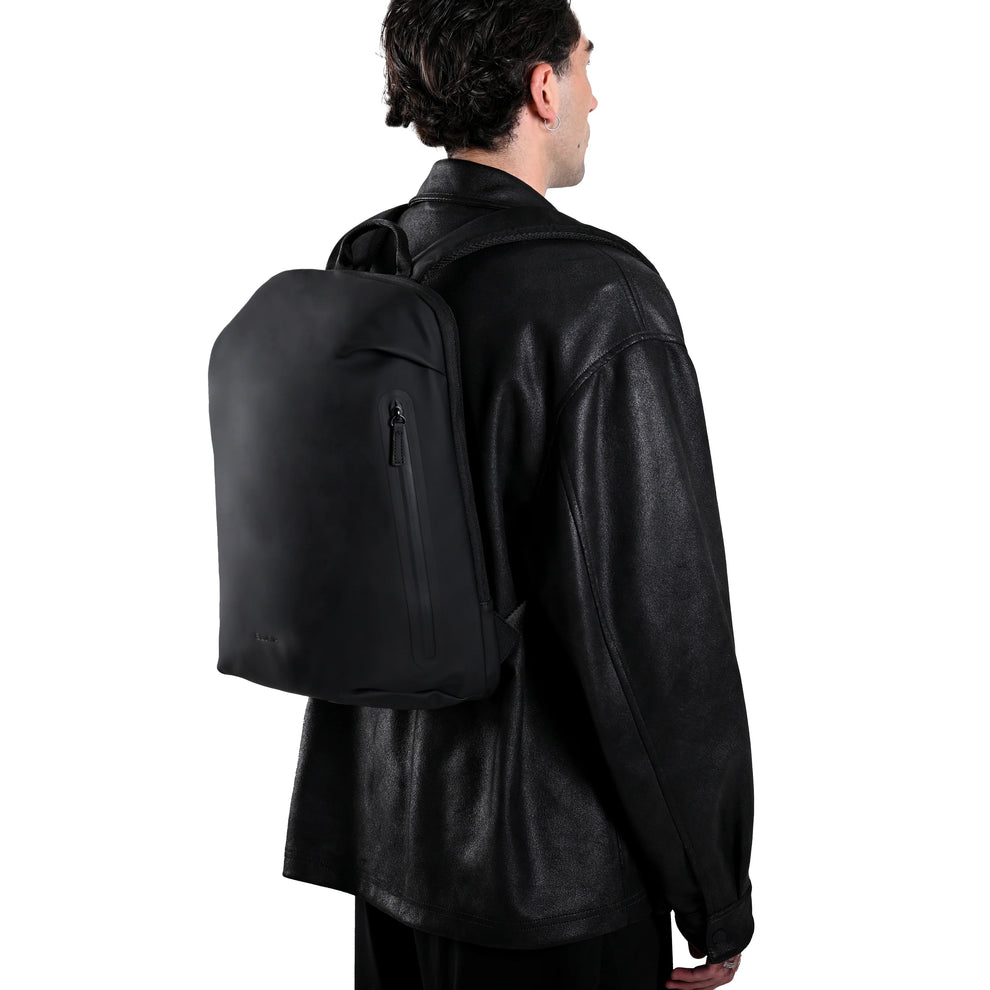 Eloria Como Laptop Backpack – Waterproof PU Leather, Fits Up to 16″ Laptops, Black, Brand New