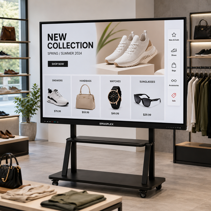 ERGOFLEX 75-Inch 4K UHD Interactive Smart Board | Android | 20-Point Multi-Touch