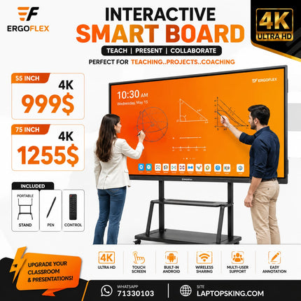 ERGOFLEX 4K Interactive Smart Board 55″