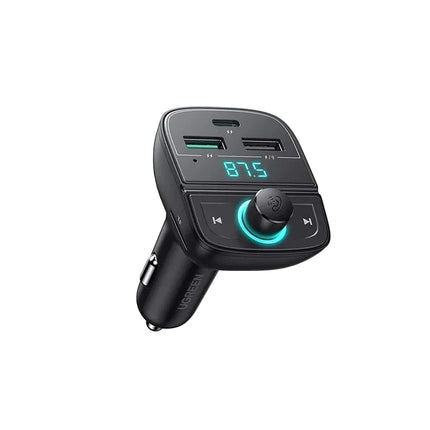 UGREEN 31.5W PD Fast Car Charger with FM & Bluetooth Transmitter + USB MP3 & TF Slot Reader - CD229 80910