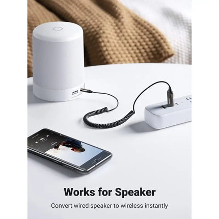 UGREEN AUX TO BLUETOOTH 5.0 ADAPTER FOR CAR AND SPEAKER, WITH MIC - CM309 70601