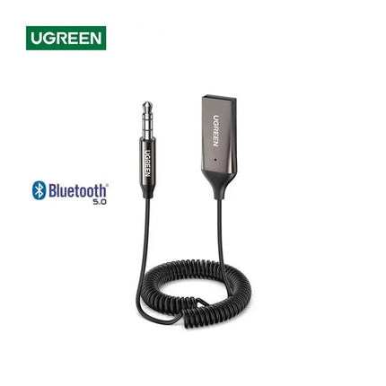 UGREEN AUX TO BLUETOOTH 5.0 ADAPTER FOR CAR AND SPEAKER, WITH MIC - CM309 70601