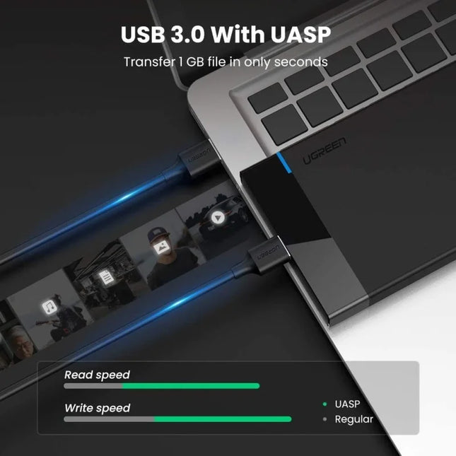UGREEN USB 3.0 ENCLOSURE FOR 2.5 INCH HDD/SSD - US221 30848