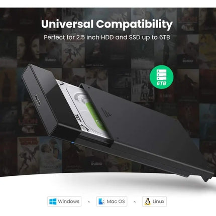 UGREEN USB 3.0 ENCLOSURE FOR 2.5 INCH HDD/SSD - US221 30848