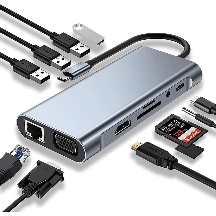USB-C 11-in-1 Multiport Adapter with 4K HDMI